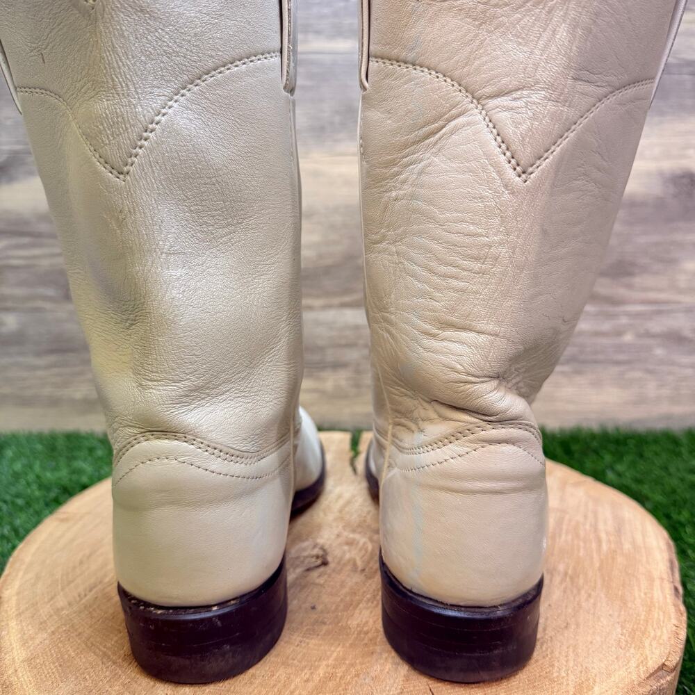 Justin Women - Size 6M - Vintage Ivory Roper Cowboy Boots L3713 - Picture 6 of 12